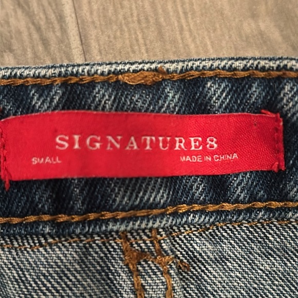 Signature8 Women’s Jean Skirt With Red, White, and Blue Stitching Size S - Picture 5 of 6